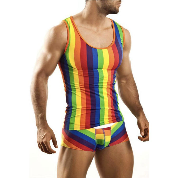 Herren nan figursyet rundhalset tanktop i strækjersey med kropsnær pasform Skovae