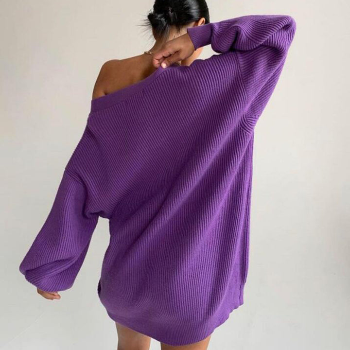 Kvindernes strikkede cardigan med oversized pasform og dekorative knapper Stilla
