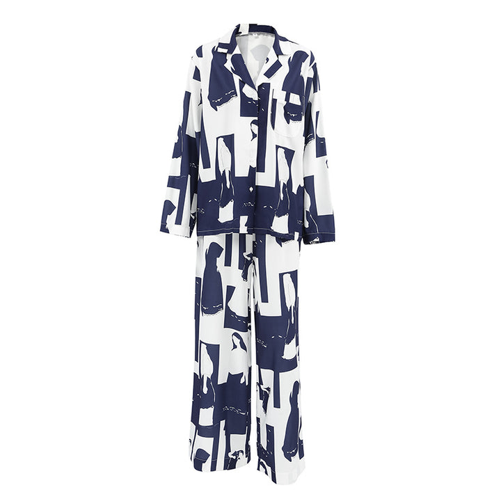 Dame Pyjama-sæt med moderne grafisk design Stilla