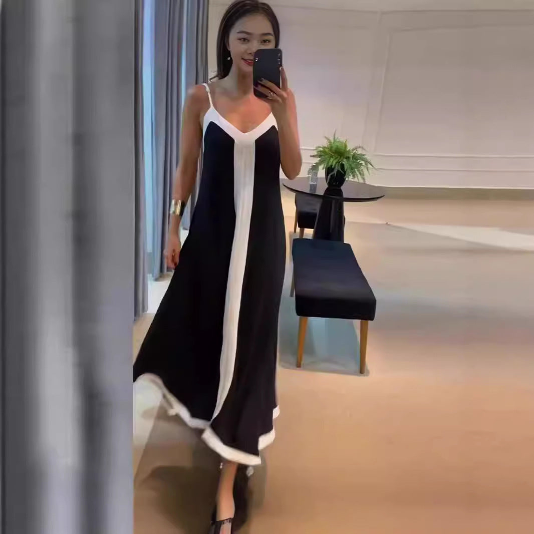 Dame Maxikjole i elegant indpakningsstil med raffinerede stropdetaljer Stilla