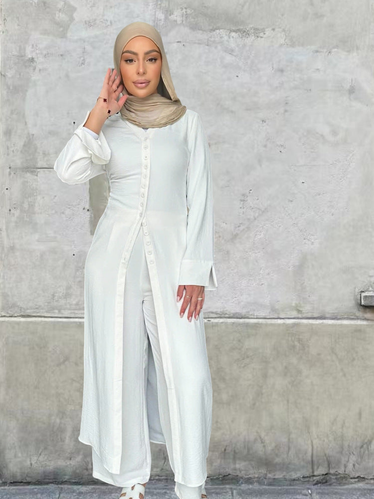 Kvinders jumpsuit med elegant knappedesign og brede ben Skovae