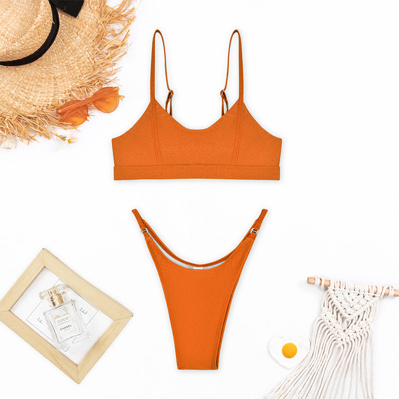Dame Bikini-sæt med justerbare stropper og moderigtigt high-cut design Stilla
