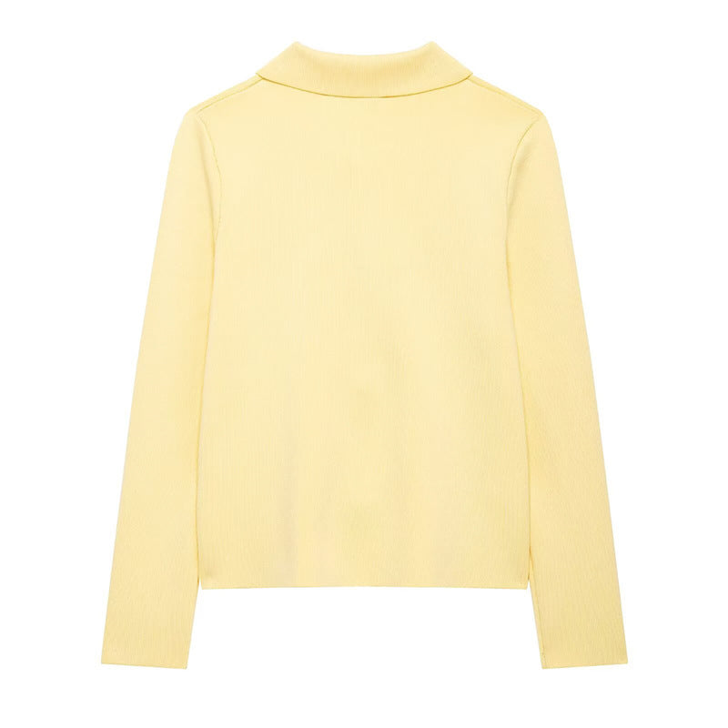 Kvinders fine cardigan med dekorative blomsterknapper Stilla