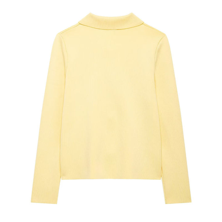 Kvinders fine cardigan med dekorative blomsterknapper Stilla