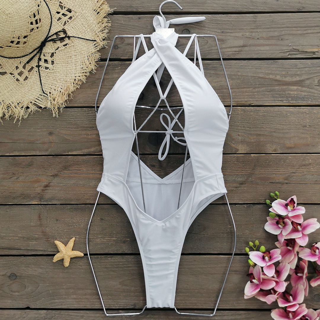 Dame Én-delt Badeanstalt med stilfuld Cut-Out-design og trendy ryglukning Stilla