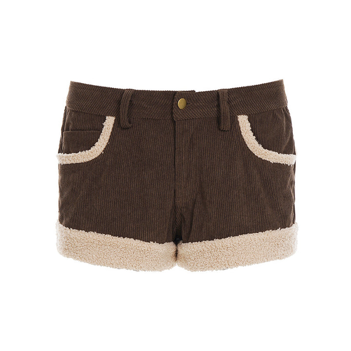 Damen Cordshorts mit wärmendem Fleece-Besatz Skovae