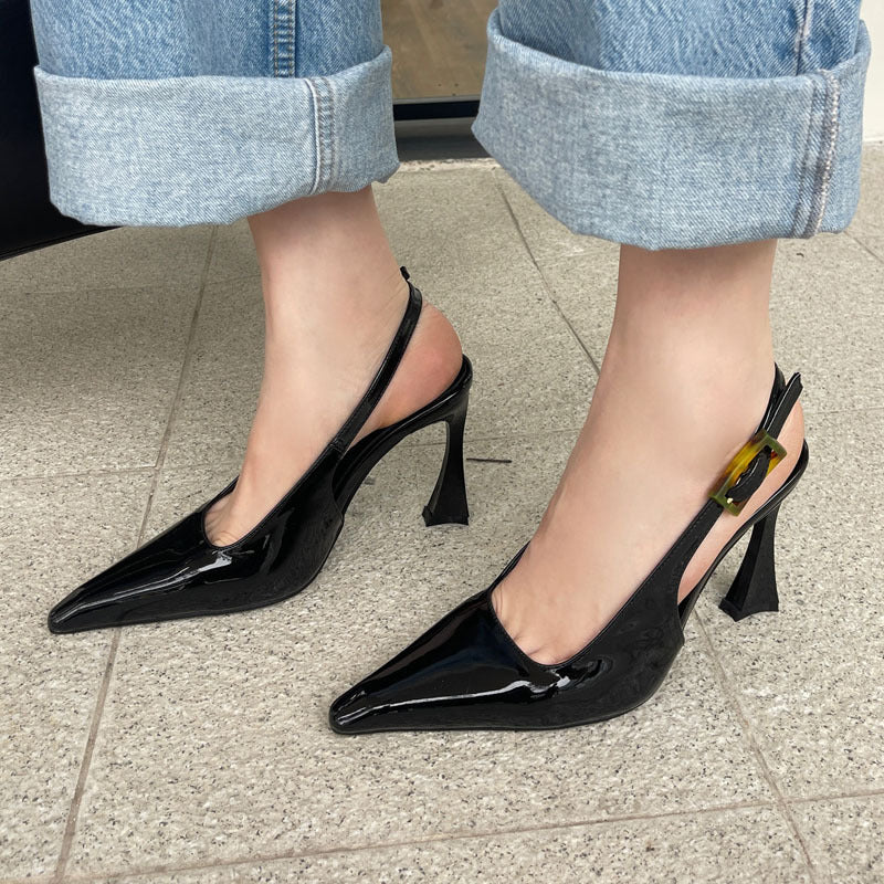 Dame Slingback Pumper med eksotisk leopardmønster og raffineret snit Stilla