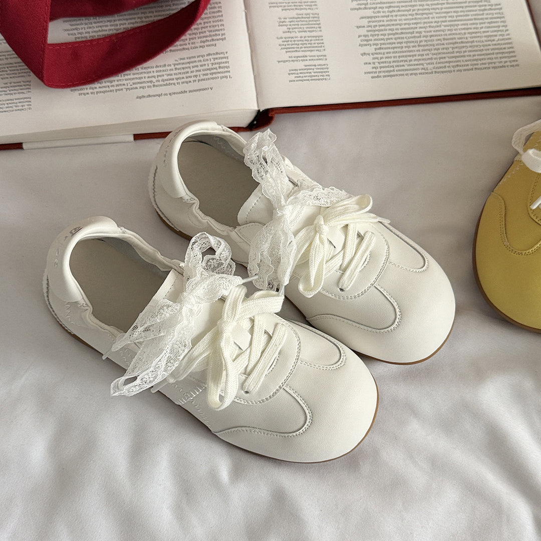 Femme Lace-Accent Fritids Sneakers Stilla