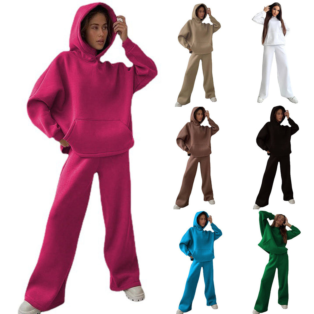 Kvinders afslappede hoodie og joggers look Skovae