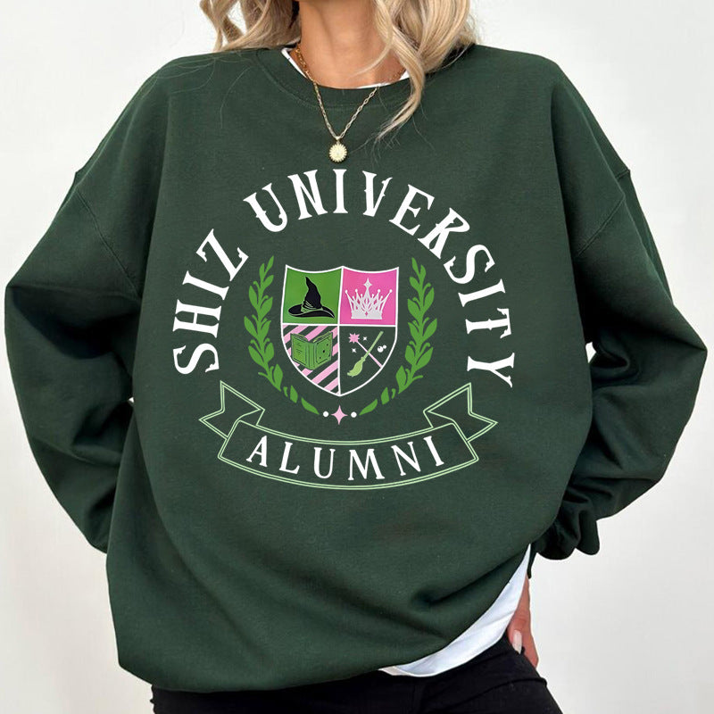 Kvinders oversized sweatshirt med universitetsmærke og afslappet pasform Stilla