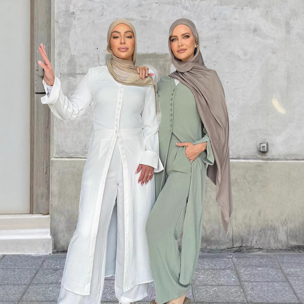 Kvinders jumpsuit med elegant knappedesign og brede ben Skovae