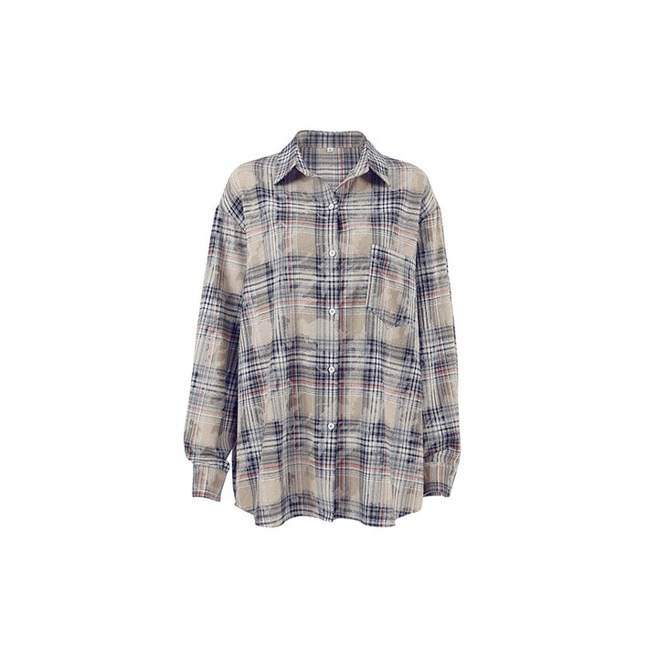 Dame Oversized Karo Skjorte Stilla