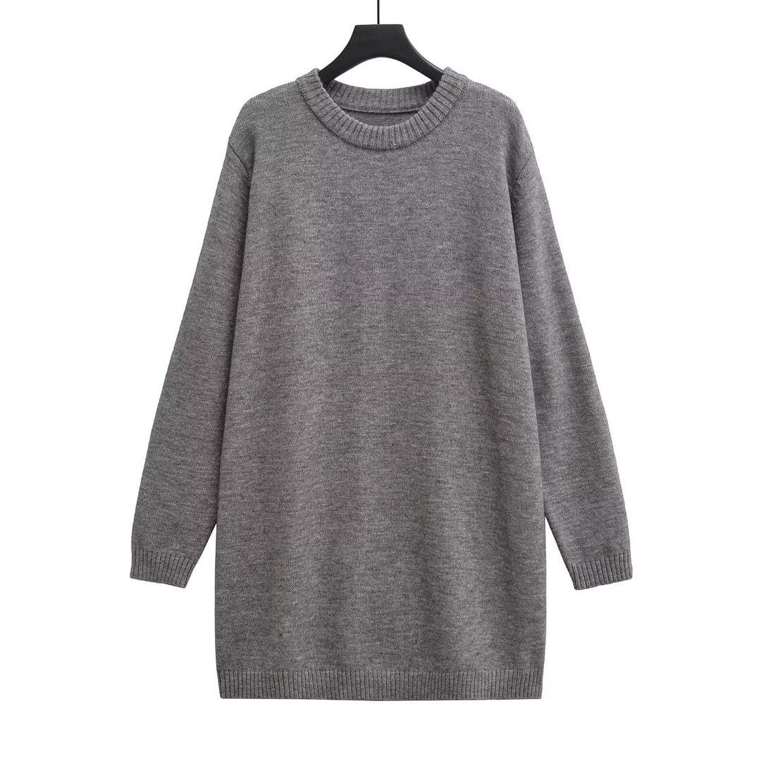 Femme Cozy Oversized Strikpullover Kjole Stilla