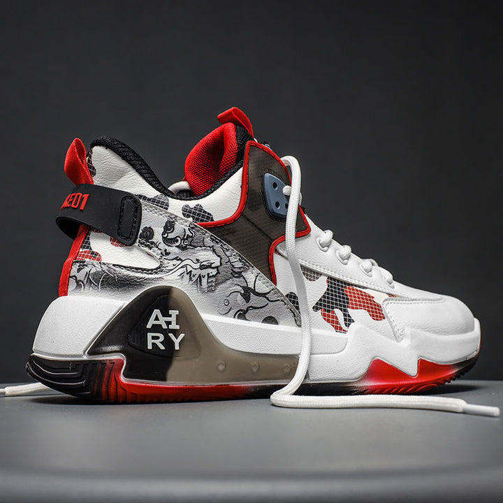 Herre Sportslige Basketball-Sneakers med moderne design og åndbart mesh-overflade Stilla