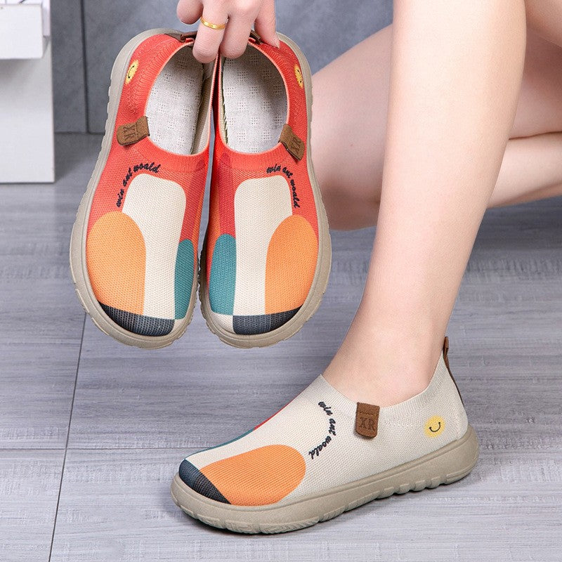 Femme Canvas Slip-On Sneakers med behagelig elastisk pasform Stilla