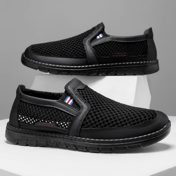 Herrer Åndbare Slip-On Løbesko med fleksibelt Mesh-Overmateriale og skridsikker Sål Stilla