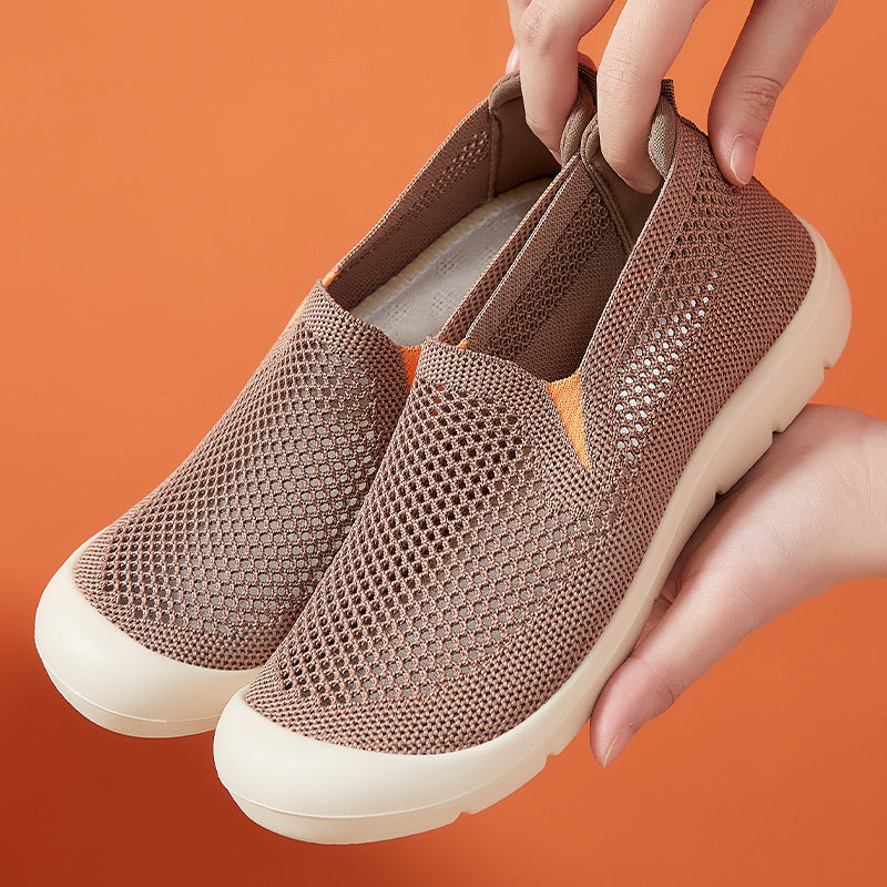 Dame Åndbare Slip-On Fritidssko med Mesh-overflade og skridsikker Sål Stilla