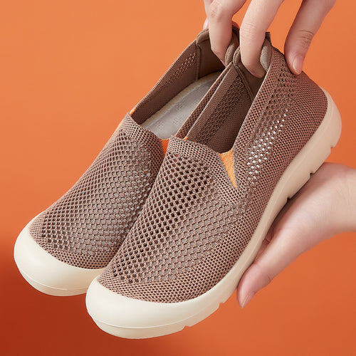 Dame Åndbare Slip-On Fritidssko med Mesh-overflade og skridsikker Sål Stilla