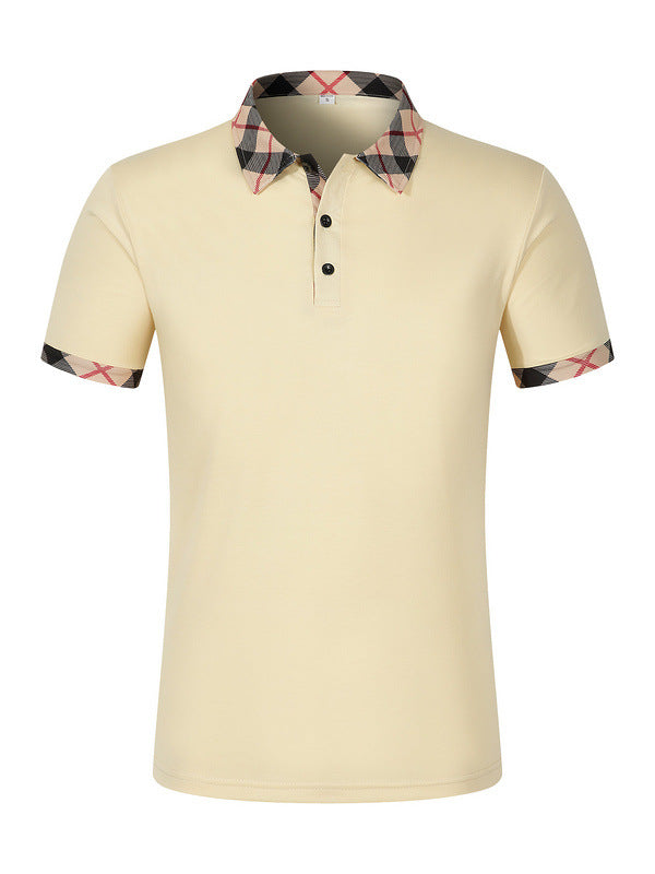 Herrer polo shirt med kontrastfarvet krave og moderne mønster Stilla