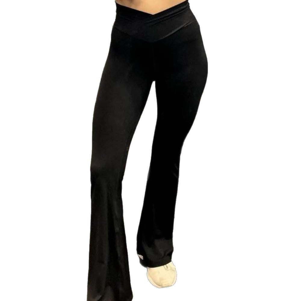 Dame Sportliche Høj Talje Leggings og asymmetrisk Crop-Top Sæt Skovae
