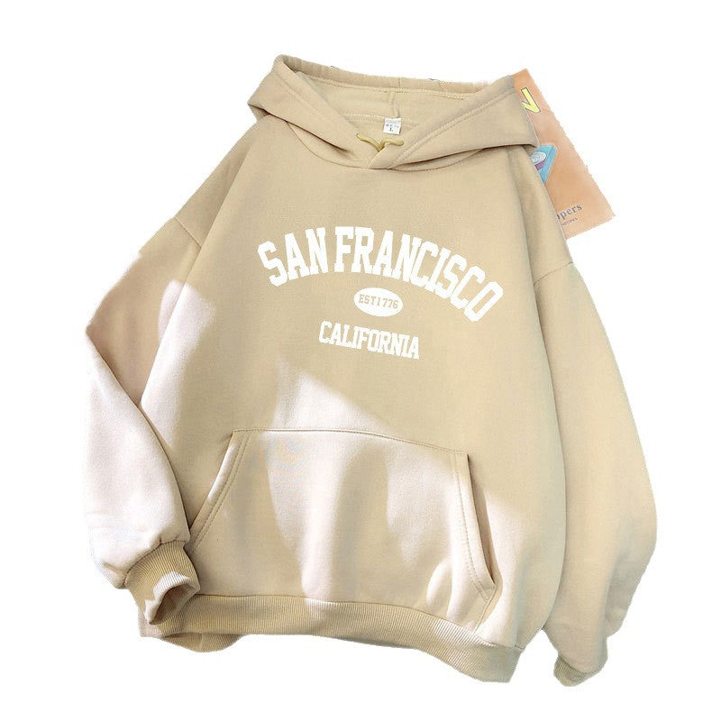Kvinders hættetrøje med San Francisco print Skovae