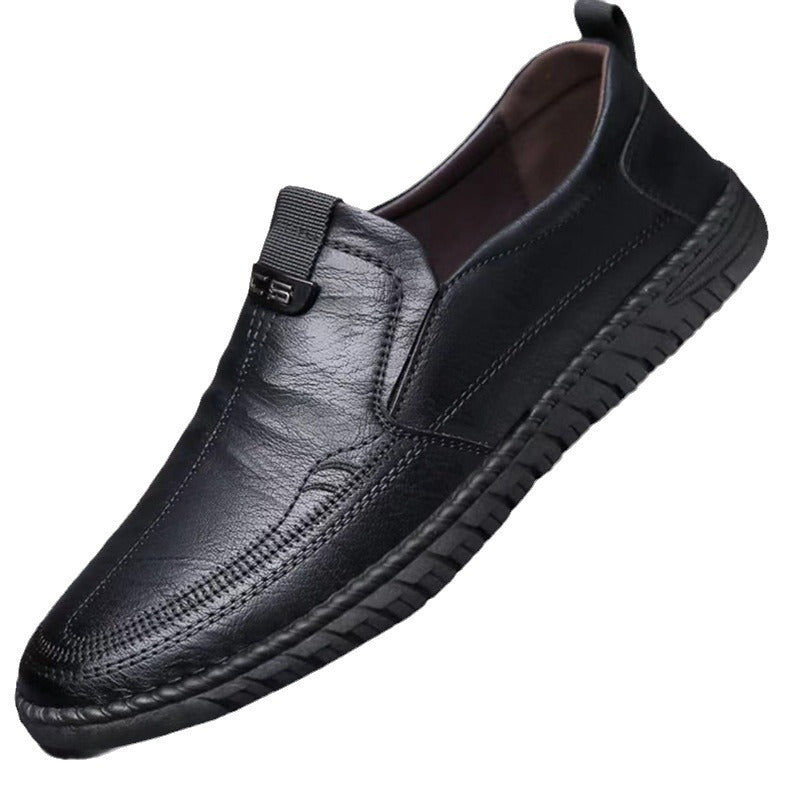 Herre Slip-On Fritidslæder Sko med fleksibel Sål Støtte Stilla