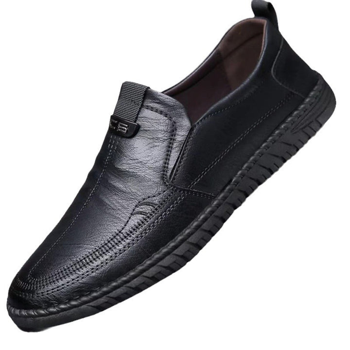 Herre Slip-On Fritidslæder Sko med fleksibel Sål Støtte Stilla