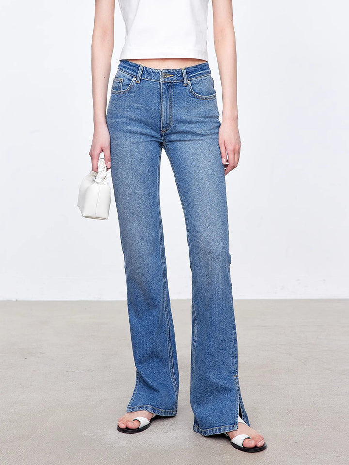 Dame højtaljede flared jeans med tidløst elegant snit Stilla