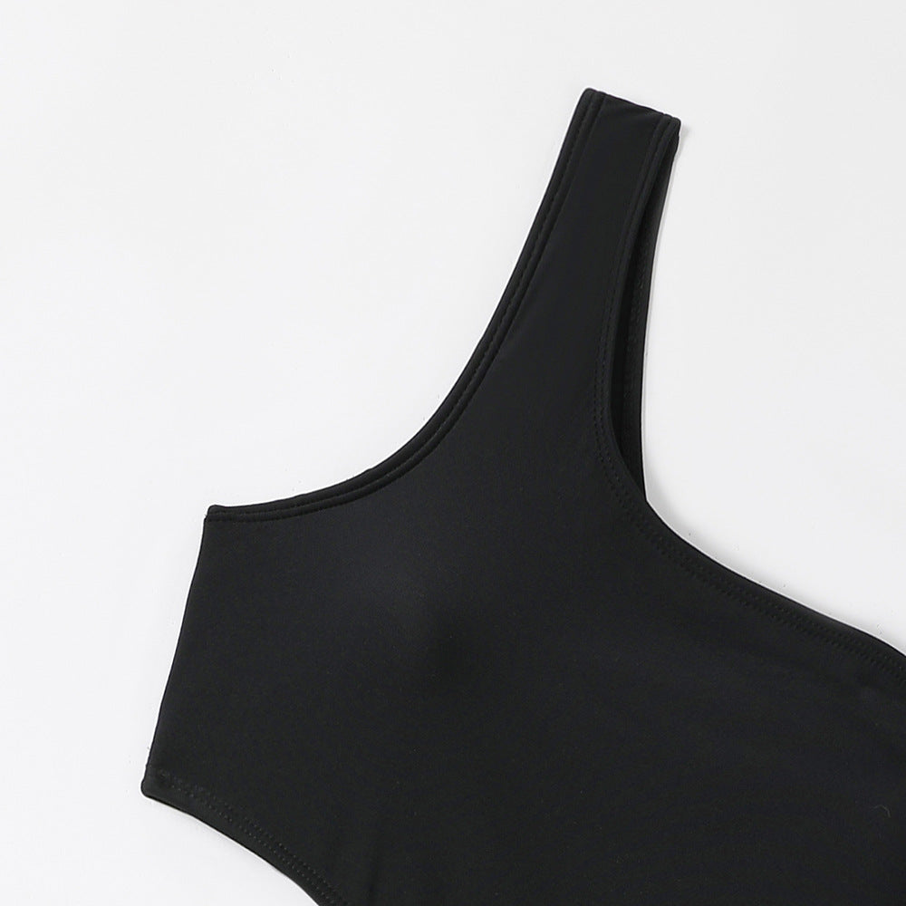 Dame Ensidig Badedragt med stilfuld Cut-Out og asymmetrisk Design Stilla