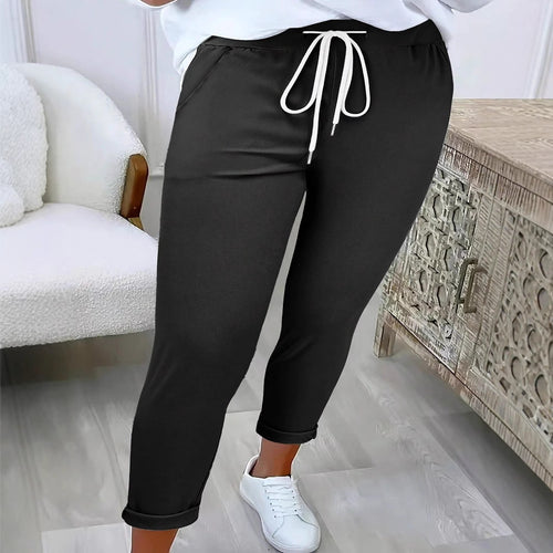 Dame Relaxed Fit Justerbar Talje Bukser Stilla