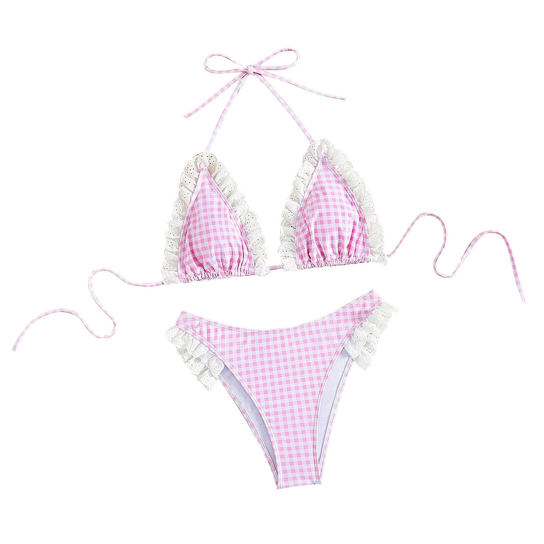 Dame Triangel-Bikini med Rüschen Skovae