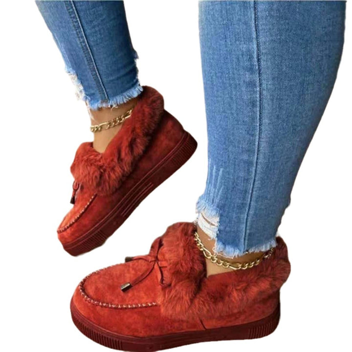 Dame fluffy sneakers med moderigtigt design og behageligt indre for Stilla