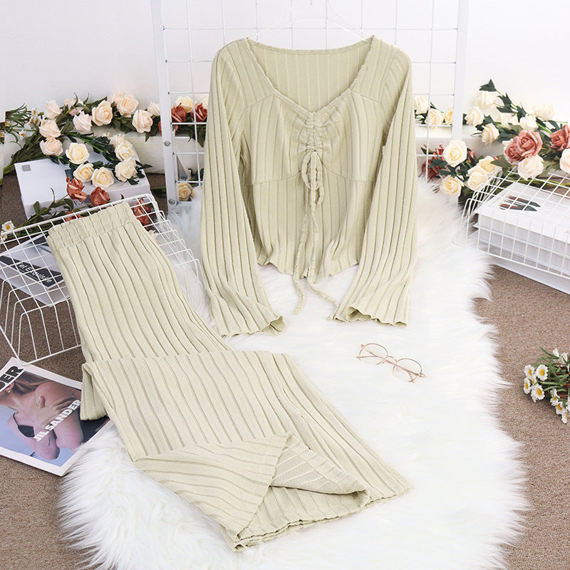 Dame Loungewear Sæt med stribet design og komfortabel pasform Stilla