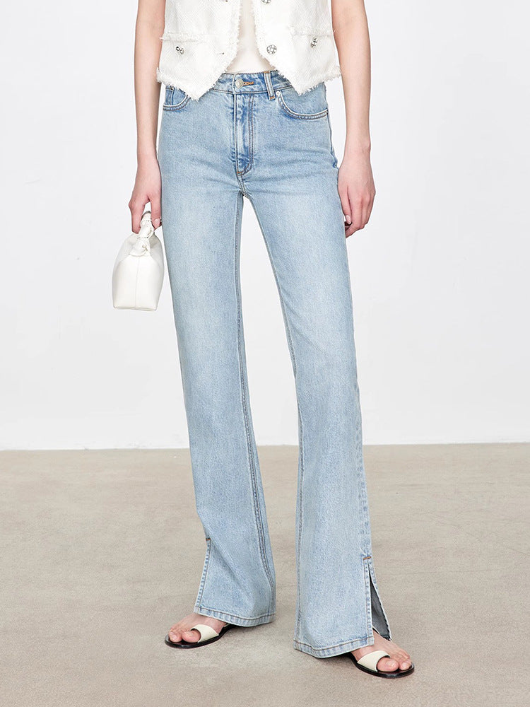 Dame højtaljede flared jeans med tidløst elegant snit Stilla