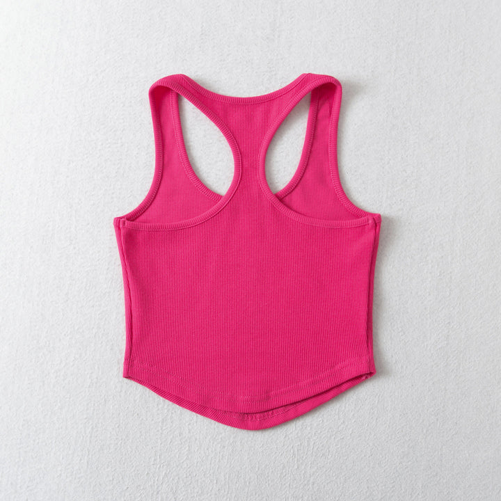 Dame sporty tanktop med racerback og kvalitets ribstruktur Stilla