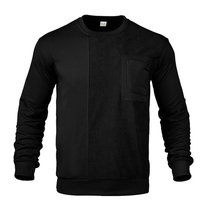 Herrer mode sweatshirt med struktureret design og praktisk brystlomme Stilla