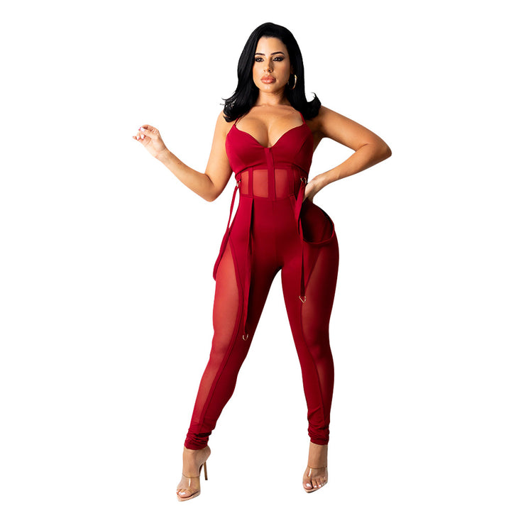 Dame Mesh-panel Jumpsuit Stilla