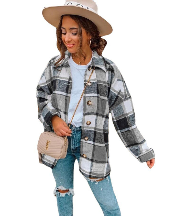 Dame oversized ternet bluse Stilla
