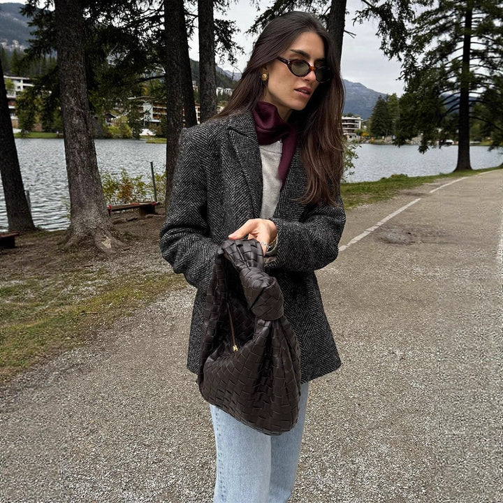 Damer mode dobbeltknap blazer Stilla