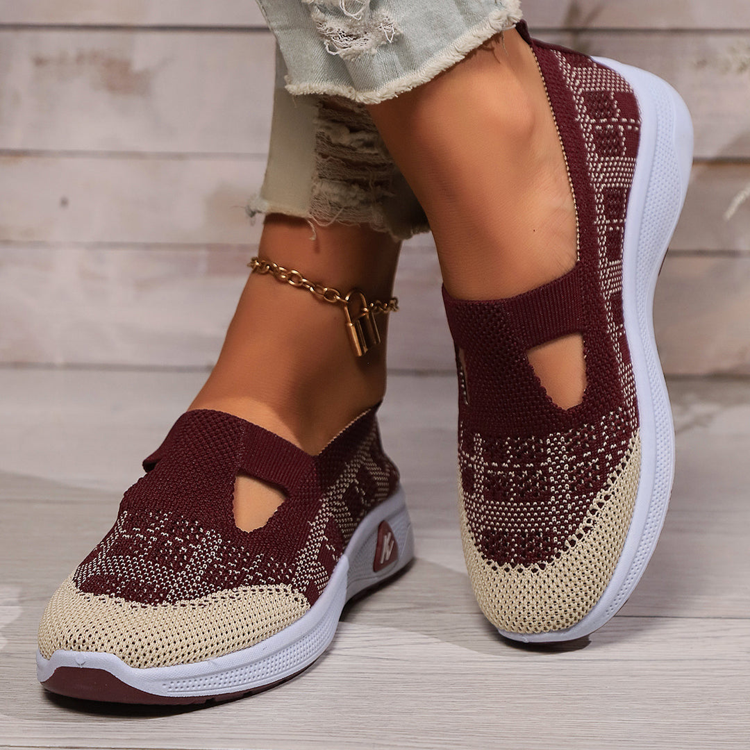 Dame Slip-On Sneakers med elastisk overdel Stilla