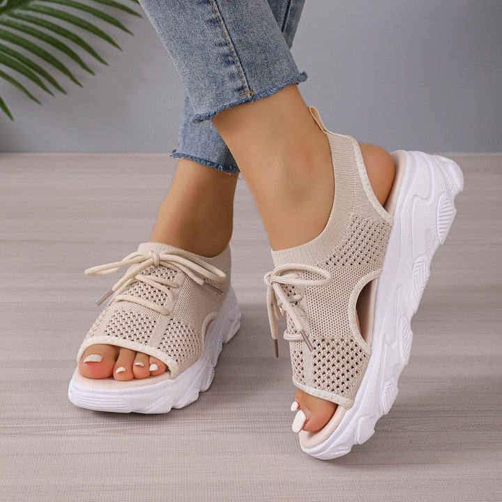 Dame mode-sandaler med luftig mesh-overflade og komfortabel hæl Stilla