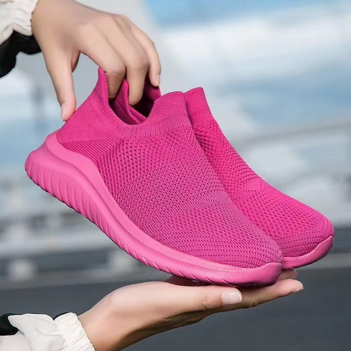 Unisex nan åndbare strik-sneakers med ergonomisk memory-fodsål Skovae