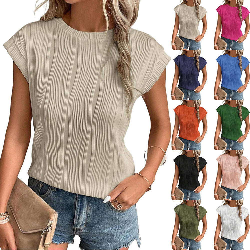 Damer Plissé T-Shirt Stilla