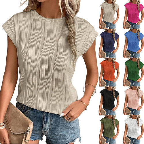 Damer Plissé T-Shirt Stilla