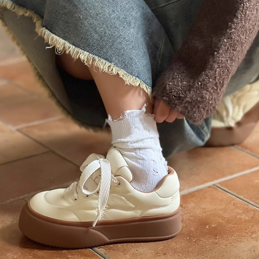 Dame Trendy Plateau-Sneakers med polstret overmateriale Stilla