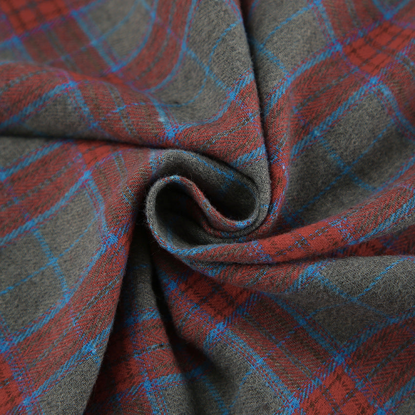 Dame Tjekket Flannel Skjorte med afslappet snit og casual oversized design Stilla