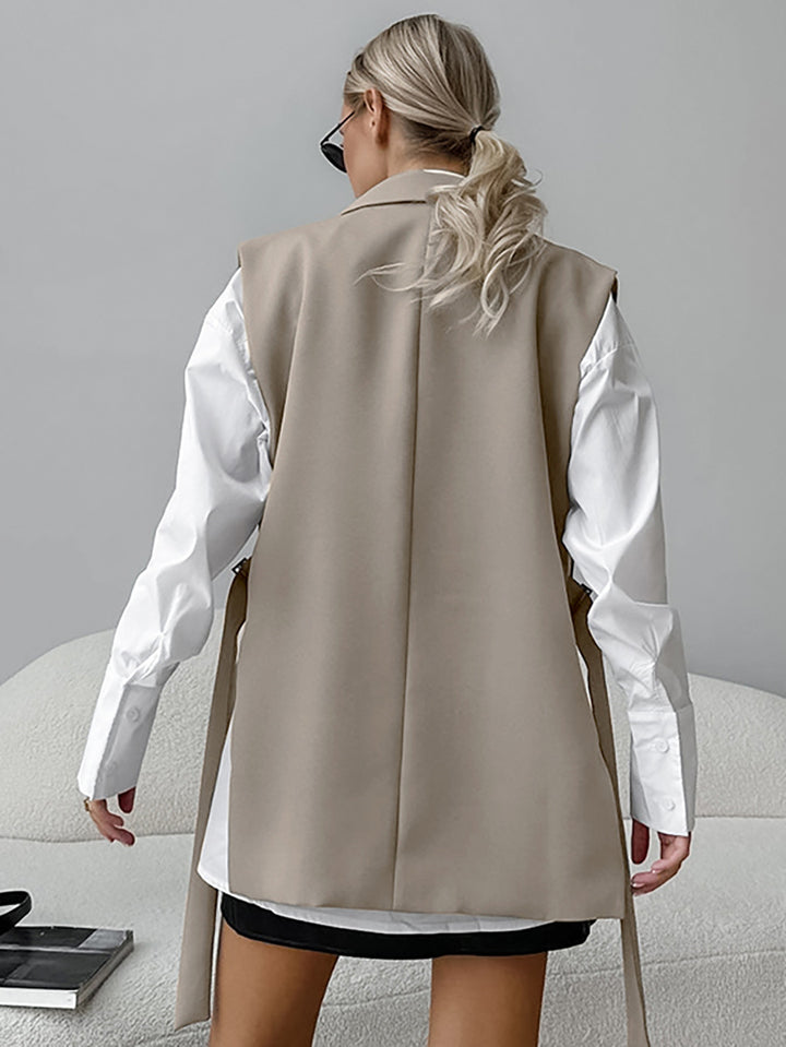 Dame moderne Long-Blazer-Vest med trendy snit Stilla