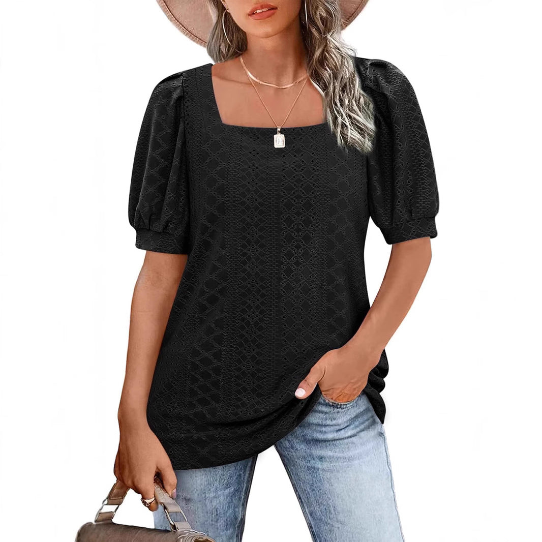 Dame Elegant Puffærmer Bluse Stilla