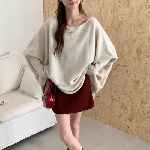 Kvindernes oversized sweater med stilfuldt, blødt stof og afslappet snit Stilla