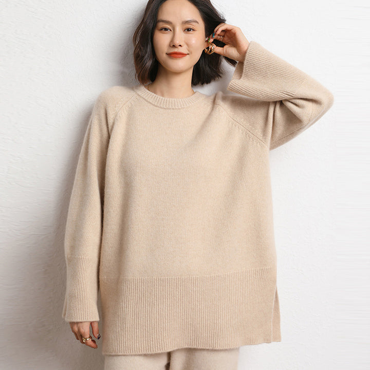 Dame chunky striktrøje med oversized design og voluminøse ærmer Stilla